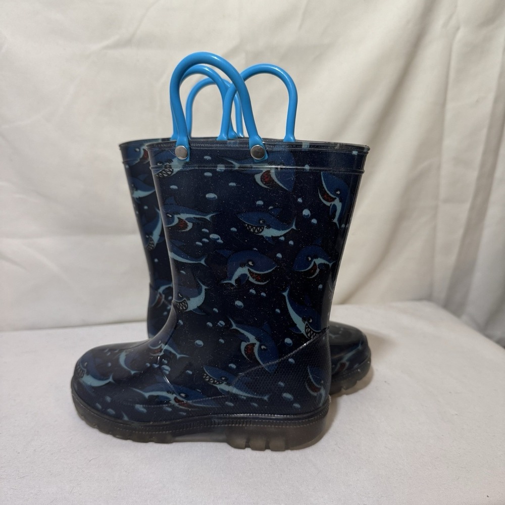 Little Kid Casual Rain Boots Shark‎ Design Size 8C